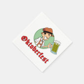 オクトーバーフェストドイツ人漫画の男とビールパーティー スタンダードカクテルナプキン (角)