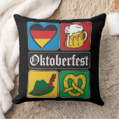 オクトーバーフェストドイツ語アイコン クッション (ブランケット)