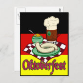オクトーバーフェストドイツ10月ビールドイツ ポストカード (正面/裏面)