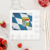 オクトーバーフェストナプキンとバイエルンのロゴ 縁ありランチョンナプキン (インサイチュ)