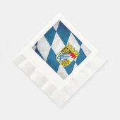 オクトーバーフェストナプキンとバイエルンのロゴ 縁ありランチョンナプキン (角)