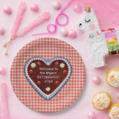 オクトーバーフェストハート（カスタマイズ可能） ペーパープレート (パーティー)