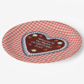 オクトーバーフェストハート（カスタマイズ可能） ペーパープレート (アングル)