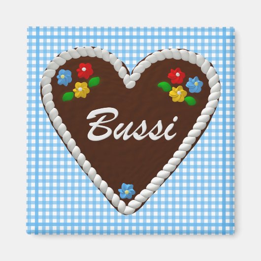 オクトーバーフェストハート「Bussi」 マグネット (正面)