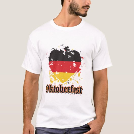 オクトーバーフェストハート Tシャツ (正面)