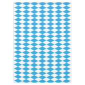 オクトーバーフェストバイエルンブルーと白の大きな対角線 テーブルクロス (正面)