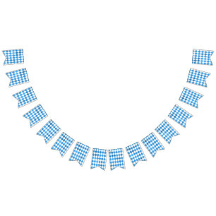 オクトーバーフェストバイエルン国旗の結婚青の装飾 バンティングフラッグ