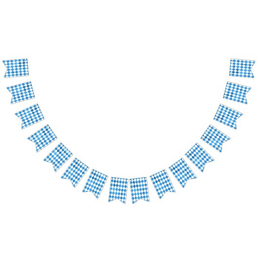 オクトーバーフェストバイエルン国旗の結婚青の装飾 バンティングフラッグ (全)