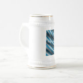 オクトーバーフェストバイエルン国旗ドイツのテーマパーティー ビールジョッキ (正面左)