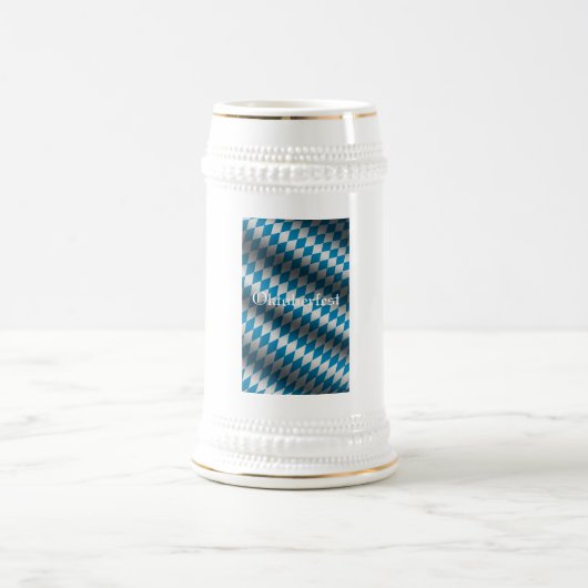 オクトーバーフェストバイエルン国旗ドイツのテーマパーティー ビールジョッキ (中央)