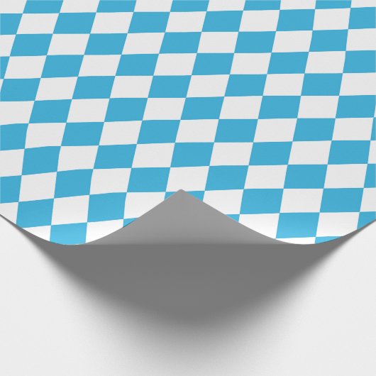 オクトーバーフェストバイエルン市松模様にデザイン ラッピングペーパー (角)