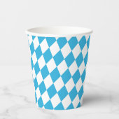オクトーバーフェストバイエルン市松模様にデザイン 紙コップ (正面)
