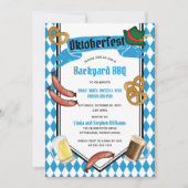 オクトーバーフェストババリアンビールバックヤードBBQパーティー 招待状 (正面)