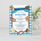 オクトーバーフェストババリアンビールバックヤードBBQパーティー 招待状 (スタンド正面)