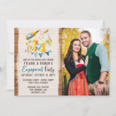 オクトーバーフェストババリアンビール婚約パーティ写真 招待状 (正面)