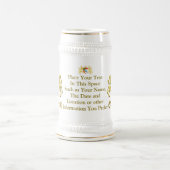 オクトーバーフェストババリア本物のクレストパーソナライズされた ビールジョッキ (中央)