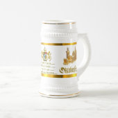 オクトーバーフェストバヴァリアクレストパーソナライズされた城 ビールジョッキ (正面右)
