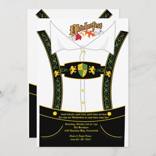 オクトーバーフェストバヴァリアンブレッチズ招待状 招待状 (正面/裏面)