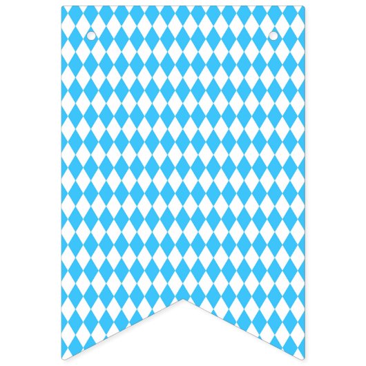 オクトーバーフェストバヴァリアンレディ&ブルーホワイトロームバス バンティングフラッグ (第2の旗)