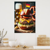 オクトーバーフェストバーガーフィースト24x36 ポスター (キッチン)