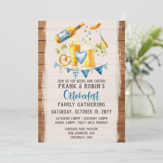 オクトーバーフェストバ素朴バリアンビールカスタムパーティー名 招待状 (スタンド正面)