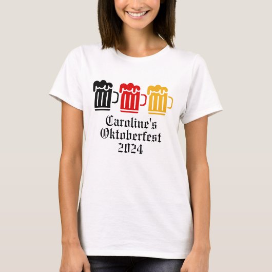 オクトーバーフェストパーソナライズされたパーティー Tシャツ (正面)