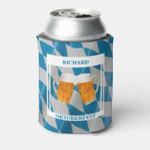 オクトーバーフェストパーソナライズされたブルーホワイトドイツビール 缶クーラー (缶裏面)