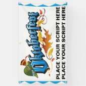 オクトーバーフェストパーソナライズされた 横断幕 (縦)