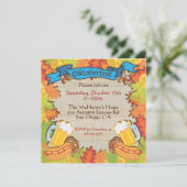 オクトーバーフェストパーティの招待状と紅葉 招待状 (スタンド正面)