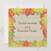 オクトーバーフェストパーティの招待状と紅葉 招待状 (裏面)