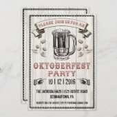 オクトーバーフェストパーティの招待状オンウッド 招待状 (正面/裏面)