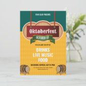 オクトーバーフェストパーティの招待状フライヤーテンプレート 招待状 (スタンド正面)