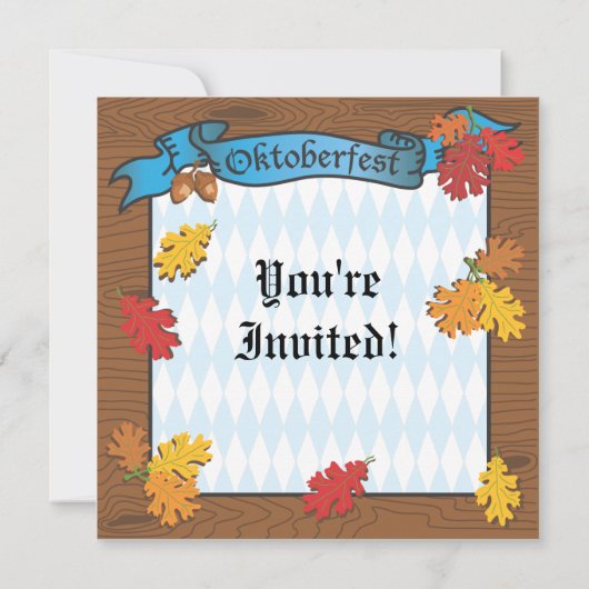 オクトーバーフェストパーティの招待状 招待状 (裏面)