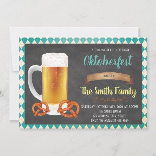 オクトーバーフェストパーティの招待状 招待状 (正面)