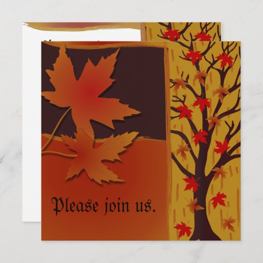 オクトーバーフェストパーティの招待状 招待状 (正面/裏面)