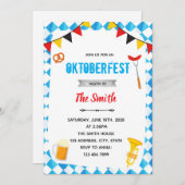オクトーバーフェストパーティの招待状 招待状 (正面/裏面)
