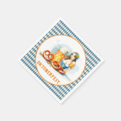 オクトーバーフェストパーティーとビールとプレッツェルai スタンダードカクテルナプキン (角)