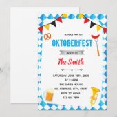 オクトーバーフェストパーティーの招待状 招待状 (正面/裏面)
