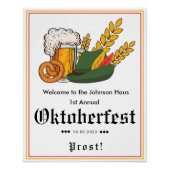 オクトーバーフェストパーティーウェルカムサイン ポスター (正面)
