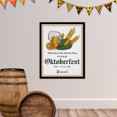 オクトーバーフェストパーティーウェルカムサイン ポスター