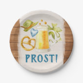 オクトーバーフェストパーティー素朴バイエルスタイン ペーパープレート (正面)