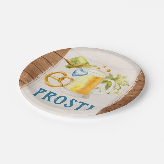 オクトーバーフェストパーティー素朴バイエルスタイン ペーパープレート (アングル)