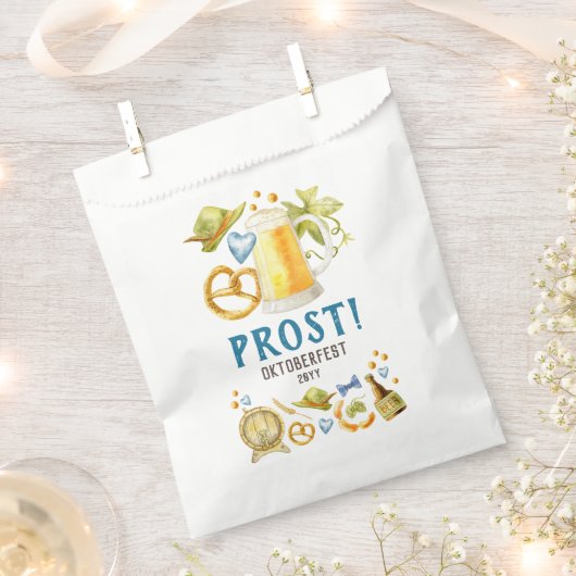 オクトーバーフェストパーティー素朴ババリアンビール&プレッツェル フェイバーバッグ (クリップ留めされた状態)