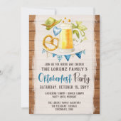 オクトーバーフェストパーティー素朴ババリアンビール&プレッツェル 招待状 (正面)