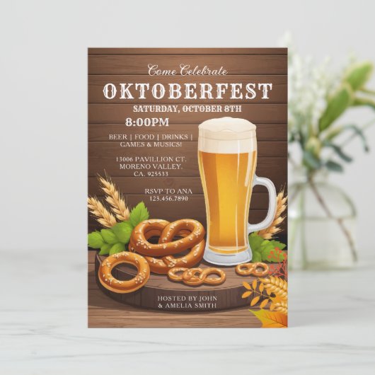 オクトーバーフェストパーティー、ビールパーティー、オクトーバービアフェスト 招待状 (スタンド正面)