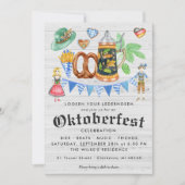 オクトーバーフェストパーティー ルスティックババリアンビール&プレッツェル 招待状 (正面)