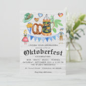 オクトーバーフェストパーティー ルスティックババリアンビール&プレッツェル 招待状 (スタンド正面)