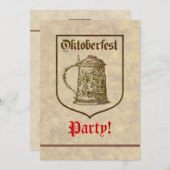 オクトーバーフェストパーティー 招待状 (正面/裏面)