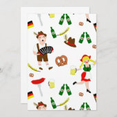 オクトーバーフェストパーティー 招待状 (正面/裏面)