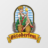 オクトーバーフェストビアケグメイド ウィンドウサイン (シート)